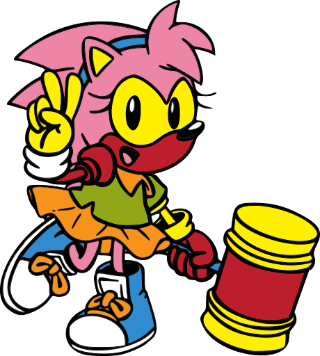 amy holding a mallet